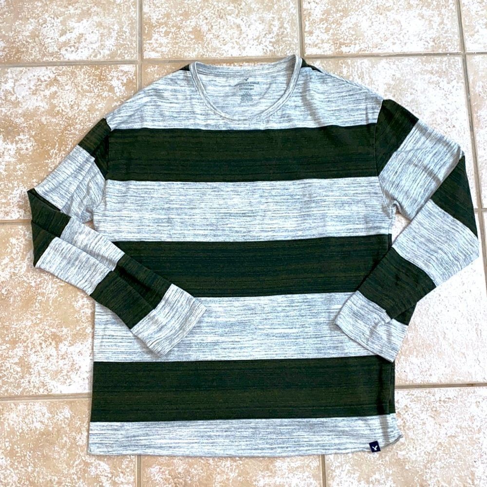 American Eagle Stripped Long Sleeve Top